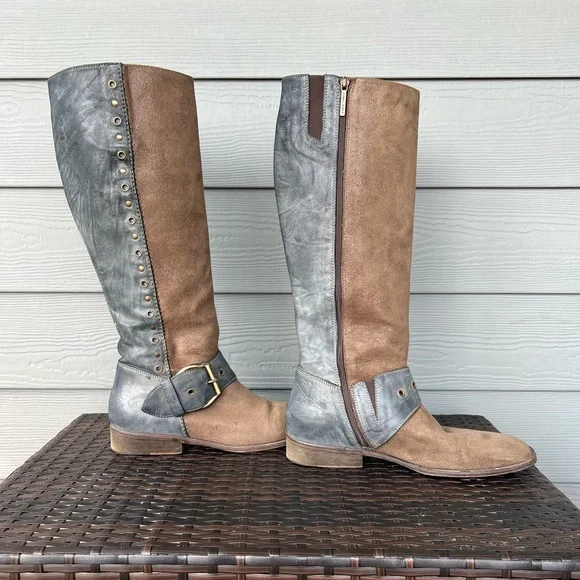 Donald J. Pliner Women’s Suede Leather Knee High Riding Boots - Picture 3 of 7